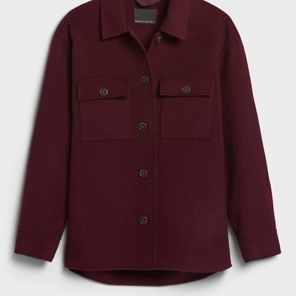 Banana Republic Double-Faced Shirt Jacket - NWOT - Sz Med. - Forest Green - Picture 7 of 8